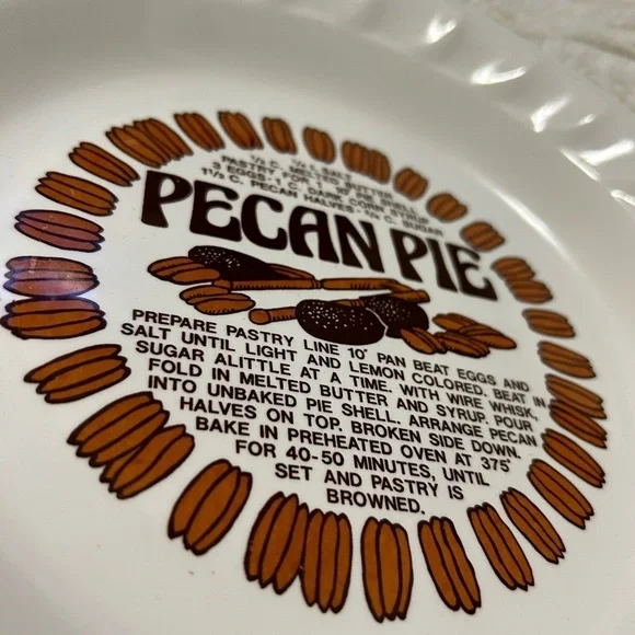 Pecan Pie Recipe Plate - Picture 4 of 6